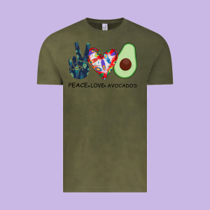 Peace Love Avocados Vintage Tee Designed By Bettercallsaul