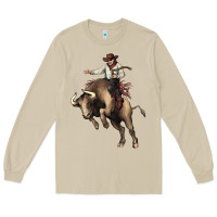 Mushroom Cowboy bull rodeo Long Sleeve Tee - HowdyJamesFarm