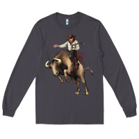 Smoke Cowboy bull rodeo Long Sleeve Tee - HowdyJamesFarm