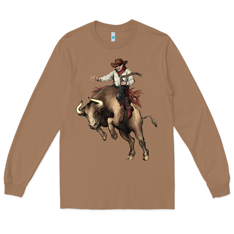Cowboy Bull Rodeo Long Sleeve Tee by HowdyJamesFarm | Teevron