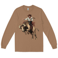 Toasted Coconut Cowboy bull rodeo Long Sleeve Tee - HowdyJamesFarm