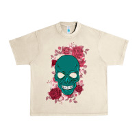Sandshell Skull with flowers Urban Heavy Tee - Bettercallsaul