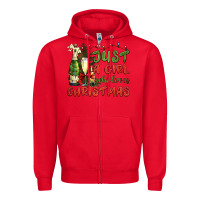 Red just a girl who loves christmas Zipper Hoodie - BundleAndBundleShop
