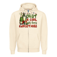 Just A Girl Who Loves Christmas Zipper Hoodie | Teevron
