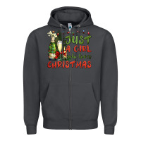 Smoke just a girl who loves christmas Zipper Hoodie - BundleAndBundleShop