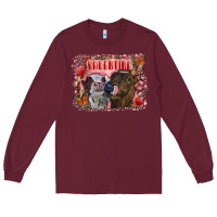 Burgundy Valentine heifers Long Sleeve Tee - RanaPortraitStore