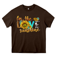 Chocolate Brown for the love sunshine Heavy Core Tee - NancyCooperArtShop