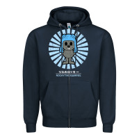 Navy rocky the squirrel retro vintage Zipper Hoodie - tuanDangUi