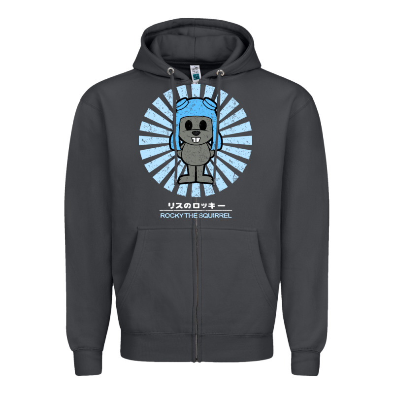 Rocky The Squirrel Retro Vintage Zipper Hoodie by tuanDangUi | Teevron