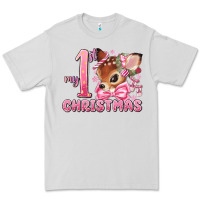 Dove Grey my first christmas pink reindeer Premium Tee - MaliasSmallBusiness