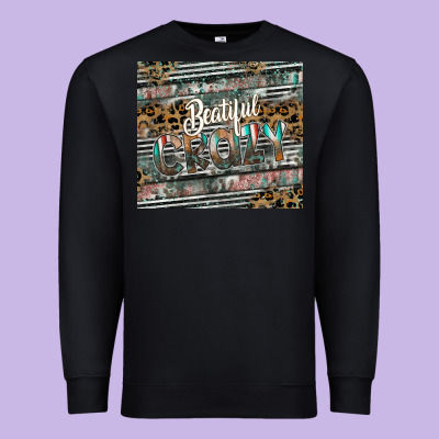 Beautiful Crazy Premium Sweatshirt Designed By Cowhidedigitalart