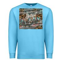 Ocean Blue beautiful crazy Premium Sweatshirt - CowhideDigitalArt