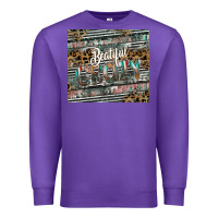 Purple beautiful crazy Premium Sweatshirt - CowhideDigitalArt