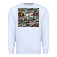 White beautiful crazy Premium Sweatshirt - CowhideDigitalArt