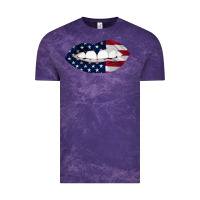 Cloud Purple Lips American Flag Vintage Tee - Bettercallsaul