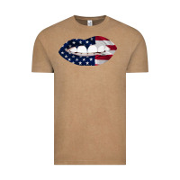 Vintage Coffee Lips American Flag Vintage Tee - Bettercallsaul