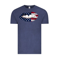 Vintage Denim Lips American Flag Vintage Tee - Bettercallsaul