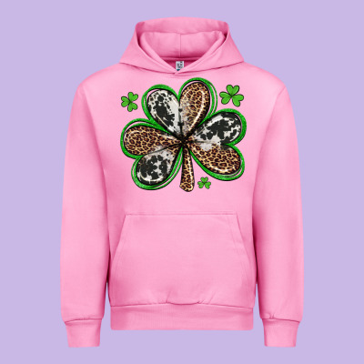 Western St Patricks Day Shamrocks Urban Hoodie Designed By Artiststas