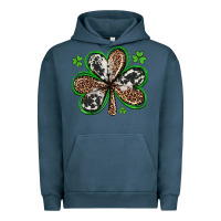 Pigment Midnight Navy western st patricks day shamrocks Urban Hoodie - Artiststas