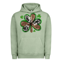Pigment Oil Green western st patricks day shamrocks Urban Hoodie - Artiststas