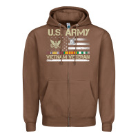 Chestnut Vietnam Veteran Shirt US Army Veteran Day Women Me Zipper Hoodie - tuanDangUi