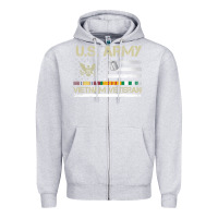Heather Grey Vietnam Veteran Shirt US Army Veteran Day Women Me Zipper Hoodie - tuanDangUi