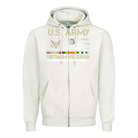 Oatmeal Heather Vietnam Veteran Shirt US Army Veteran Day Women Me Zipper Hoodie - tuanDangUi