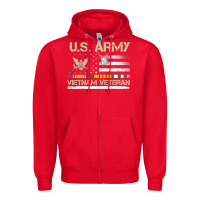 Red Vietnam Veteran Shirt US Army Veteran Day Women Me Zipper Hoodie - tuanDangUi