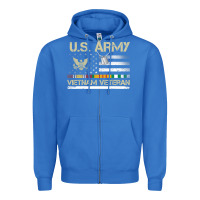 True Royal Vietnam Veteran Shirt US Army Veteran Day Women Me Zipper Hoodie - tuanDangUi