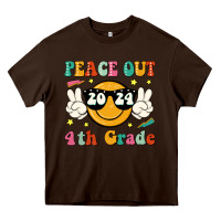 Chocolate Brown peace out 2024 4th grade Heavy Core Tee - JahusDesignShop