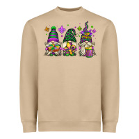 Mushroom mardi gras gnomes Heavyweight Sweatshirt - OliviaCreatesArt