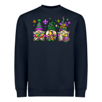 Navy mardi gras gnomes Heavyweight Sweatshirt - OliviaCreatesArt