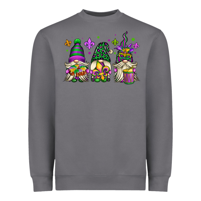 Mardi Gras Gnomes Heavyweight Sweatshirt by OliviaCreatesArt | Teevron