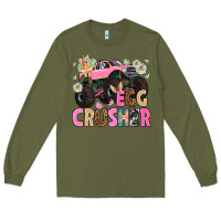 Army Green Egg crusher Easter Day Long Sleeve Tee - HowdyJamesFarm