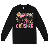 Black Egg crusher Easter Day Long Sleeve Tee - HowdyJamesFarm