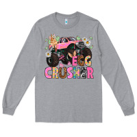Heather Grey Egg crusher Easter Day Long Sleeve Tee - HowdyJamesFarm