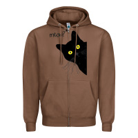 Chestnut black cat day halloween black cat meow Zipper Hoodie - tuanDangUi