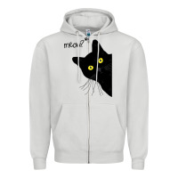 Dove Grey black cat day halloween black cat meow Zipper Hoodie - tuanDangUi