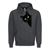 Smoke black cat day halloween black cat meow Zipper Hoodie - tuanDangUi