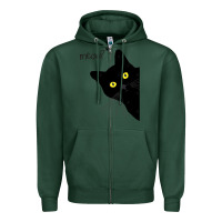 Sports Green black cat day halloween black cat meow Zipper Hoodie - tuanDangUi