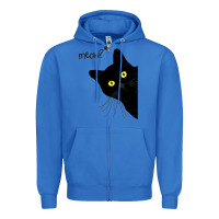 True Royal black cat day halloween black cat meow Zipper Hoodie - tuanDangUi