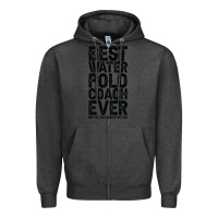 Charcoal Heather Best Coach Ever And Bought Me This Water Polo Coac Zipper Hoodie - tuanDangUi