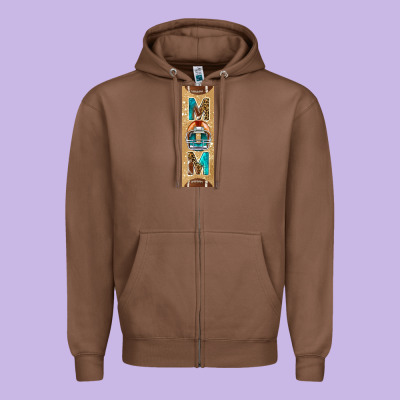 American Football With Leopard Pen Wraps Zipper Hoodie Designed By Bundleandbundleshop