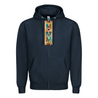 Navy american football with leopard pen wraps Zipper Hoodie - BundleAndBundleShop