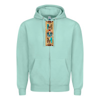 Seafoam american football with leopard pen wraps Zipper Hoodie - BundleAndBundleShop