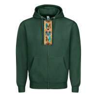 Sports Green american football with leopard pen wraps Zipper Hoodie - BundleAndBundleShop