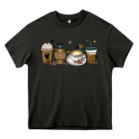 Asphalt coffee latte coffee cups Heavy Core Tee - MaliasSmallBusiness