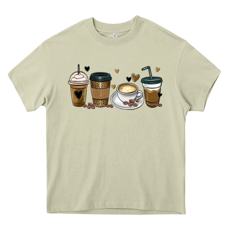 Coffee Latte Coffee Cups Heavy Core Tee by MaliasSmallBusiness | Teevron