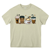 Mossy coffee latte coffee cups Heavy Core Tee - MaliasSmallBusiness
