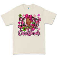 Bone pink christmas joy black woman Premium Tee - MaliasSmallBusiness